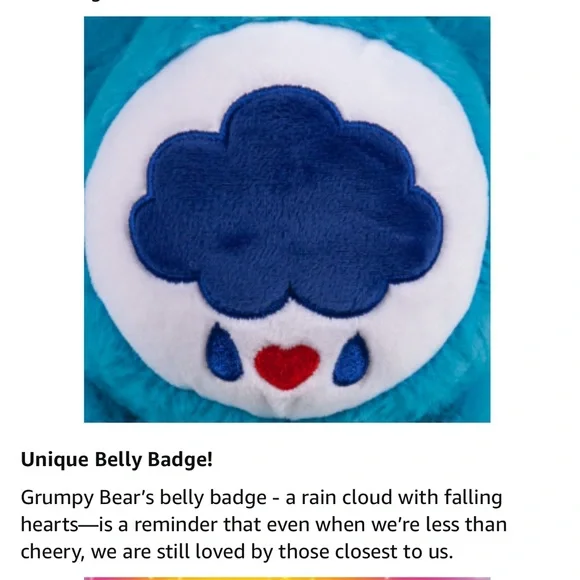 Care Bears Grumpy Bear Stuffed Animal 14 inches - Picture 4 of 5